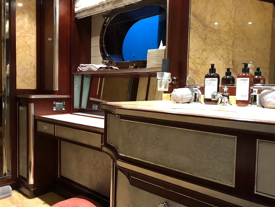 Specialist paint finish on yacht interior